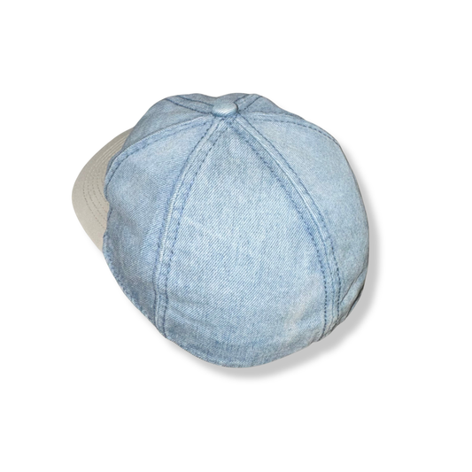 Supreme Denim Script Fitted Cap - M