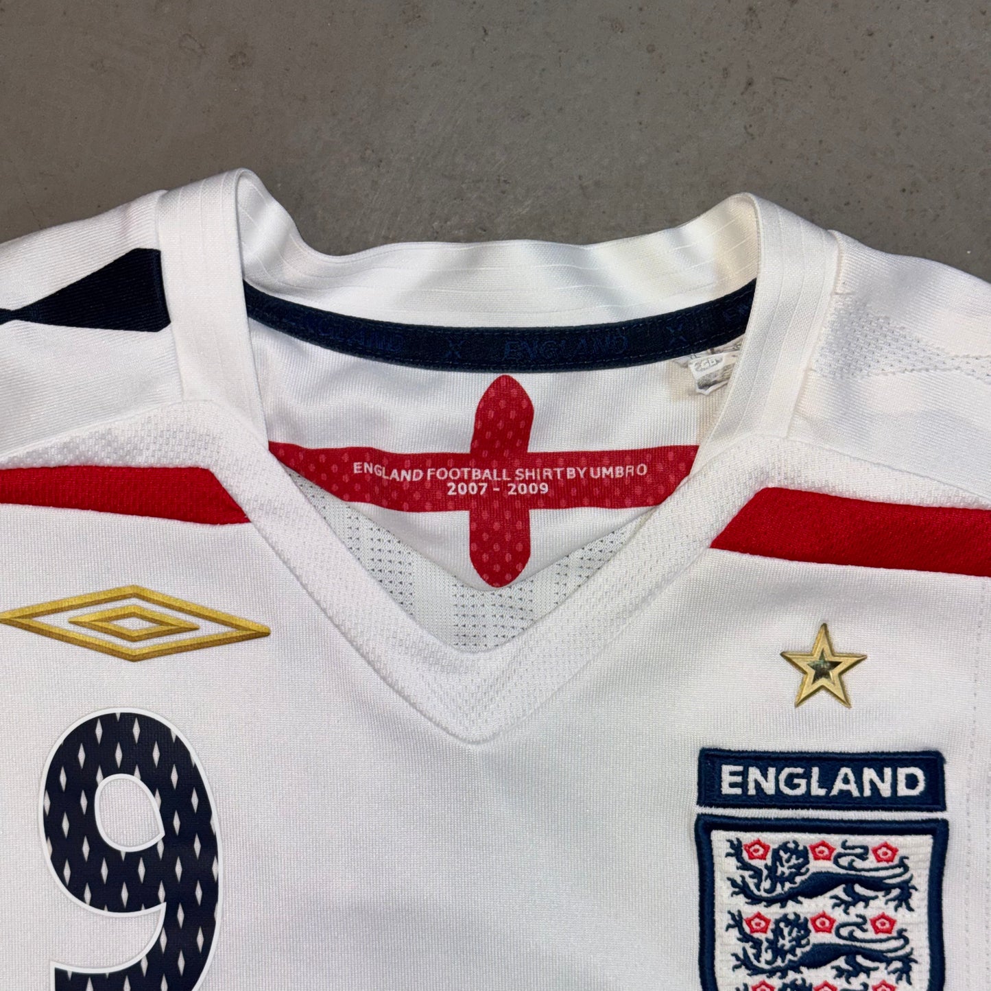 Umbro England 2007-09 Rooney Home Shirt - Youth L