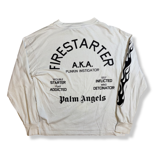Palm Angels Burning Skeleton Long Sleeve - L