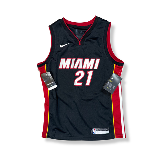 Nike Hassan Whiteside Black Miami Heat Jersey - Youth M