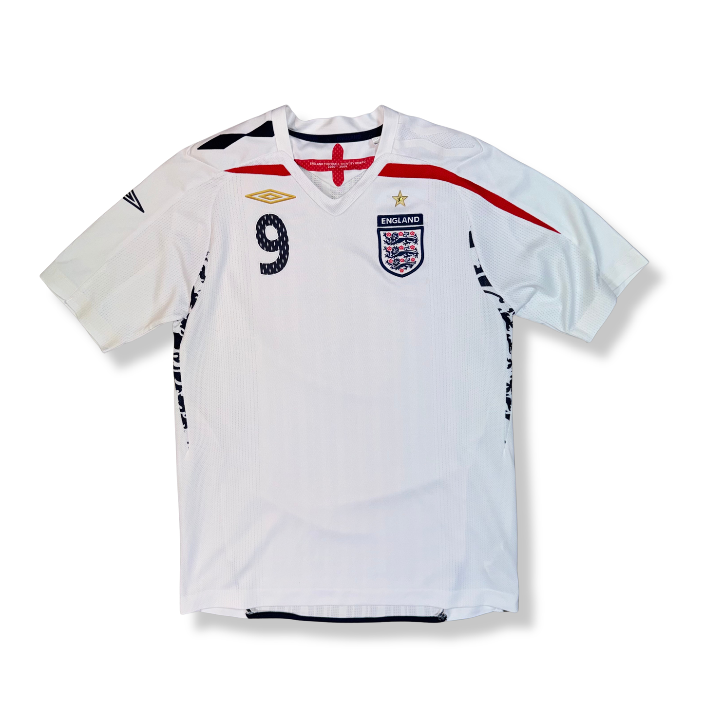 Umbro England 2007-09 Rooney Home Shirt - Youth L
