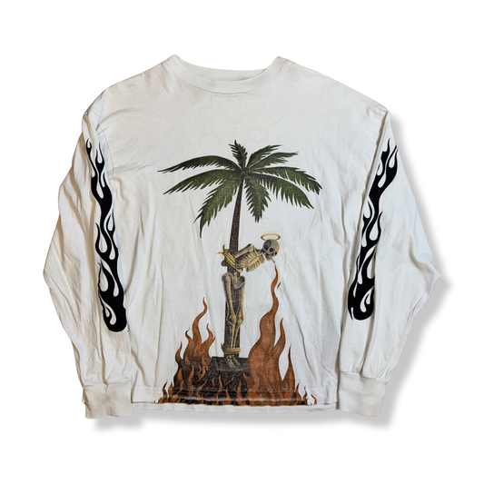 Palm Angels Burning Skeleton Long Sleeve - L